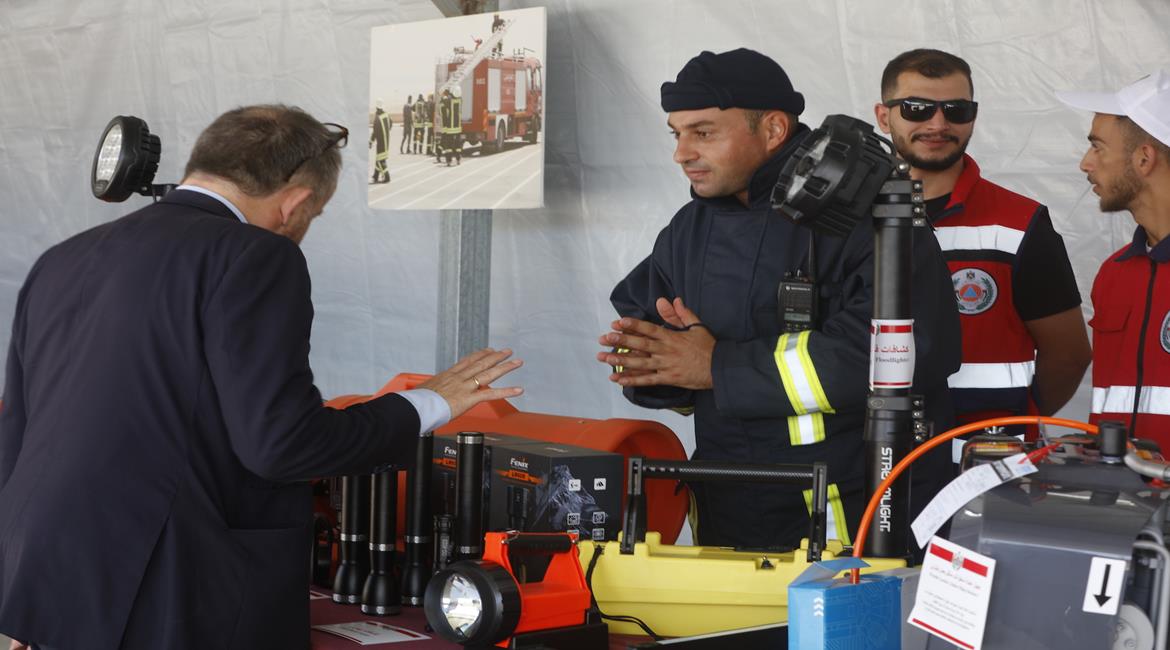  معرض الحماية المدنية الفلسطينية لمناسبة اليوم الدولي للحد من المخاطر والكوارث 